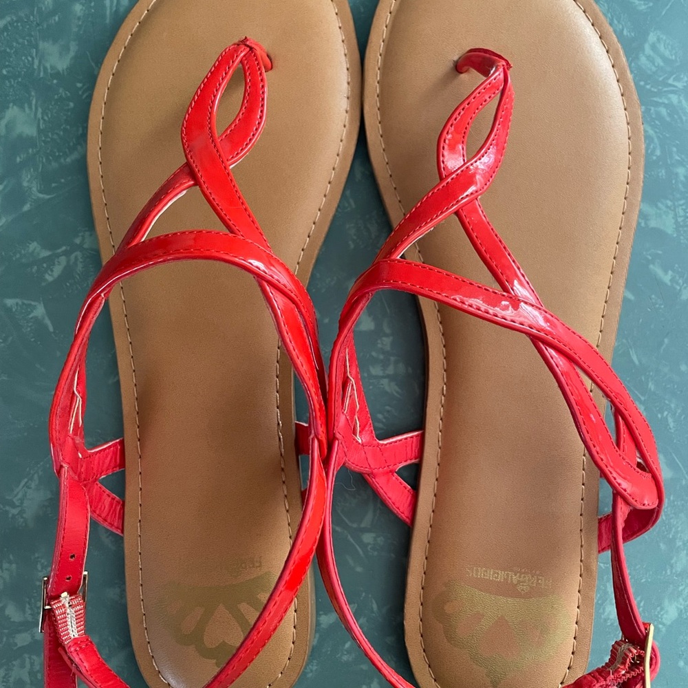 Fergalicious Orange Strappy Sandals